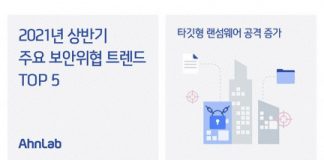 안랩, ‘2021년 상반기 주요 보안 위협 트렌드 Top 5’ 발표