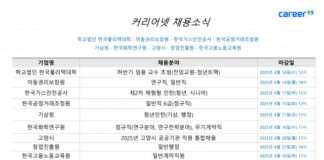 커리어넷, 학교법인 한국폴리텍대학·아동권리보장원·한국가스안전공사·한국공정거래조정원·기상청·한국화학연구원·고양시·창업진흥원·한국고용노동교육원 채용 소식 발표