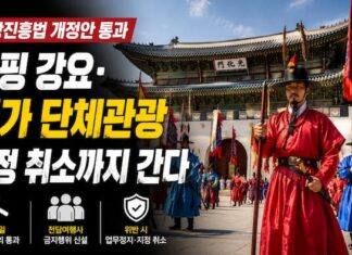 관광진흥법 개정안 통과, 저가 단체관광 시장 정비 본격화