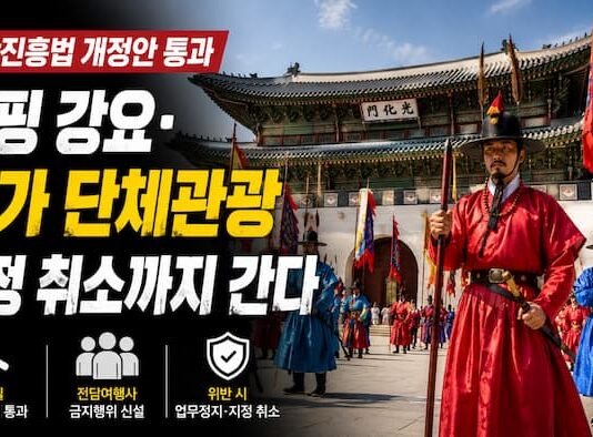 관광진흥법 개정안 통과, 저가 단체관광 시장 정비 본격화