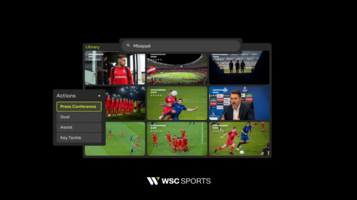WSC Sports AI 스포츠 콘텐츠 플랫폼의 멀티스크린 영상 분석 화면