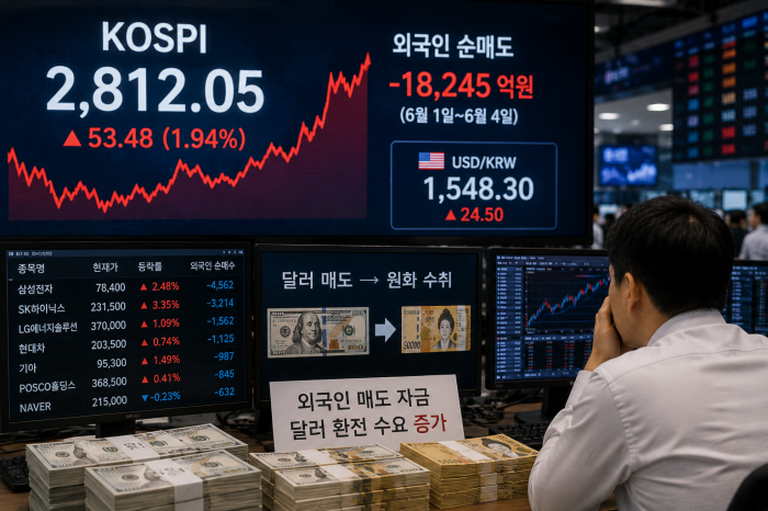 외국인 국내 주식 매도와 달러 수요 증가