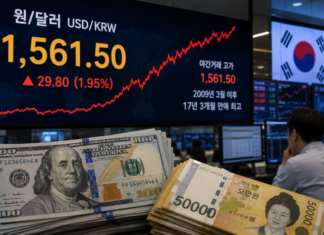 원·달러 환율 1560원대, 왜 원화만 더 흔들리나