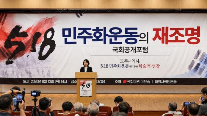 5·18 민주화운동의 재조명 국회공개포럼 5·18 민주화운동의 재조명 국회공개포럼에서 발언하는 이진숙 의원