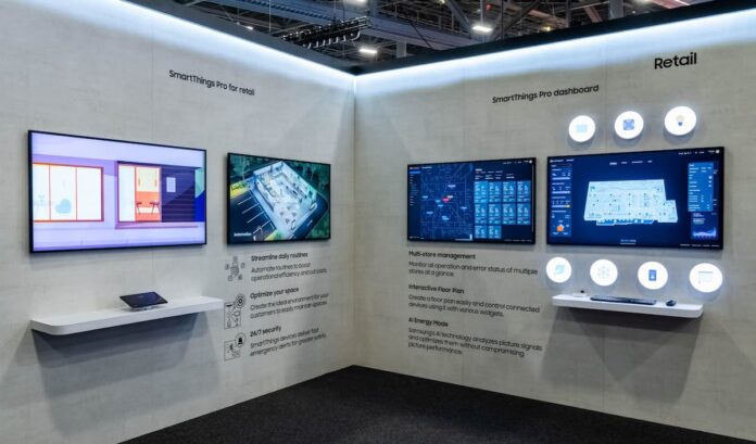 SmartThings-Pro_Retail-onsite1-scaled (1) 삼성전자 스마트싱스 프로로 상업시설 기기를 통합 관리하는 전시 현장