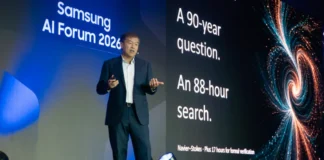 “챗봇으론 부족하다”… 삼성, AI를 ‘일하는 동료’로 바꾼다 삼성 AI 포럼 2026에서 기조강연하는 오픈AI 리처드 호 부사장