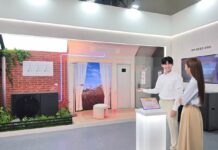 에어컨·보일러 한 대로 합친 삼성전자…AI 데이터센터 냉각까지 넓힌다 2026 기후산업국제박람회에서 삼성전자 EHS 올인원을 체험하는 모델