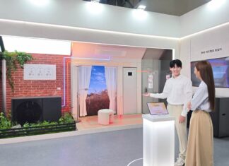 에어컨·보일러 한 대로 합친 삼성전자…AI 데이터센터 냉각까지 넓힌다 2026 기후산업국제박람회에서 삼성전자 EHS 올인원을 체험하는 모델